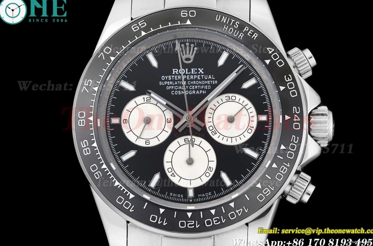 A3836 40mm White Black Daytona GDF SS SS 0225
